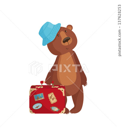 Bear with Travel Suitcase Bear with Travel Suitcase 137628253