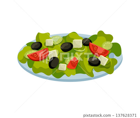 Greek Vegetable Salad Greek Vegetable Salad 137628371