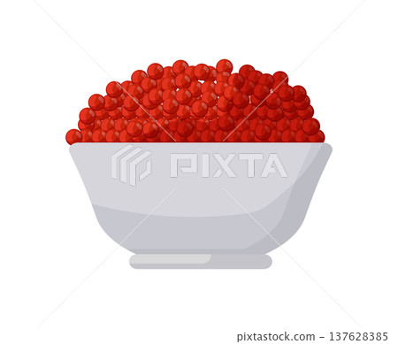Bowl With Red Caviar 137628385