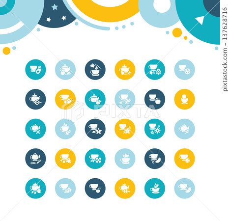 Set of Simple Icons of Tea 137628716