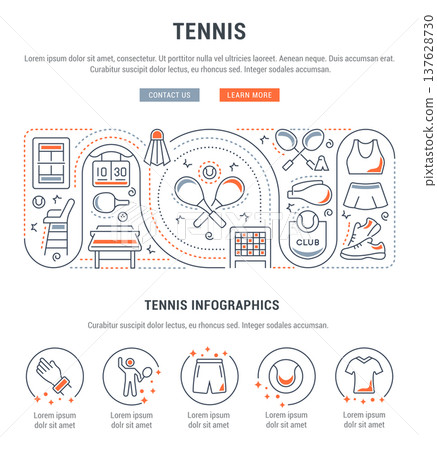 Vector Banner of the Tennis. Vector Banner of the Tennis. 137628730