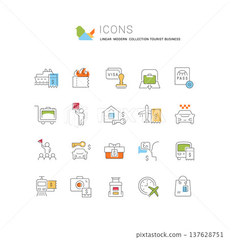 Linear Modern Collection Tourist Business 137628751