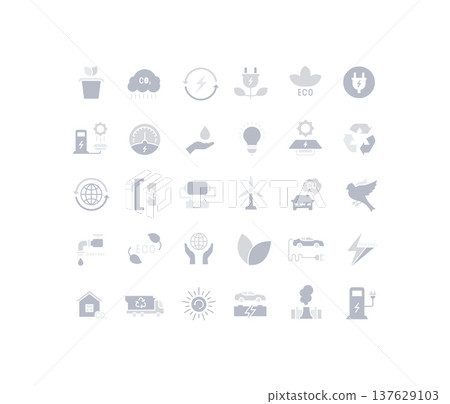 Set of Simple Icons of Recycling Set of Simple Icons of Recycling 137629103