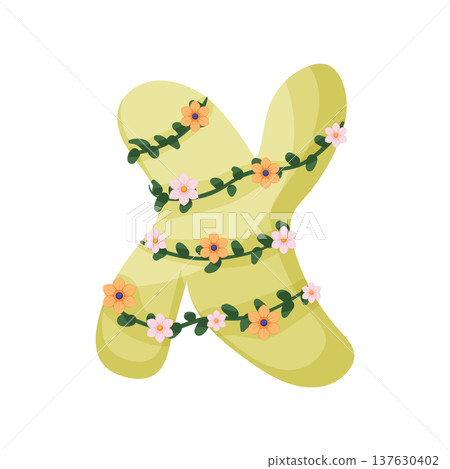 Letter X with Yellow Hue Letter X with Yellow Hue 137630402