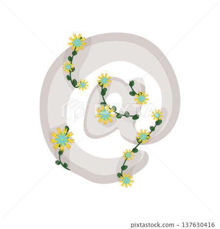 At Symbol with Vines At Symbol with Vines 137630416