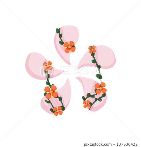Asterisk with Flowers Asterisk with Flowers 137630422
