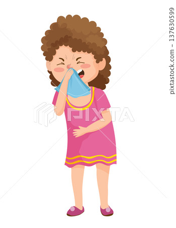 Girl with Runny Nose 137630599