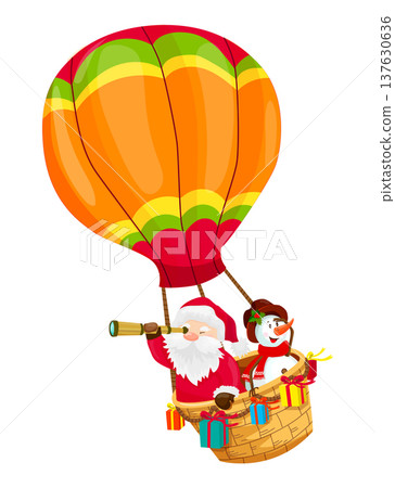 Santa in Hot Air Balloon Santa in Hot Air Balloon 137630636