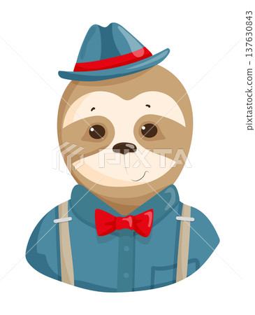 Fancy Sloth in Suspenders Fancy Sloth in Suspenders 137630843