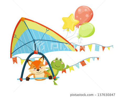 Fox Flying on Kite Adventure 137630847