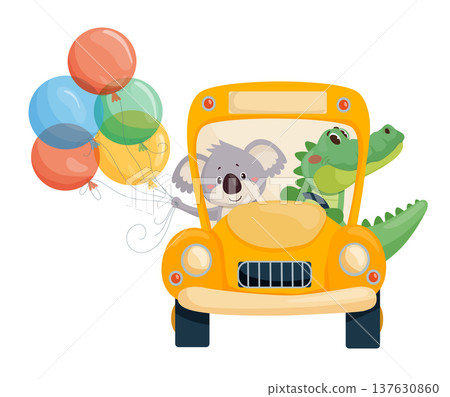 Koala and Crocodile in Bus Koala and Crocodile in Bus 137630860