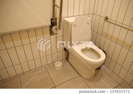 Toilet for disabled persons. Baby changing table 137631571