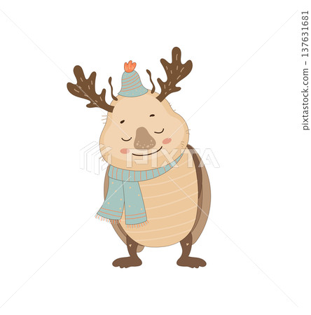 Cute Cartoon Stag Beetle Cute Cartoon Stag Beetle 137631681