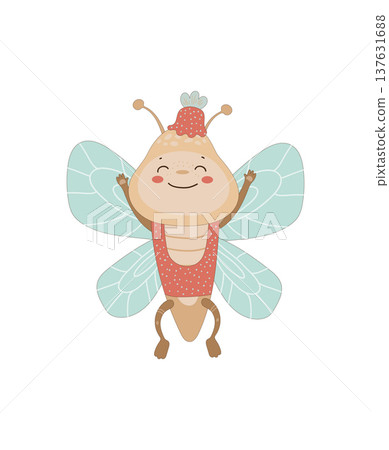 Smiling Cartoon Firefly 137631688