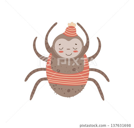 Cartoon Spider in Hat Cartoon Spider in Hat 137631698