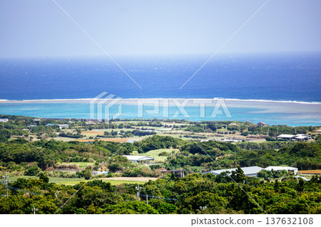 The view from the Yoron Castle ruins The view from the Yoron Castle ruins 137632108