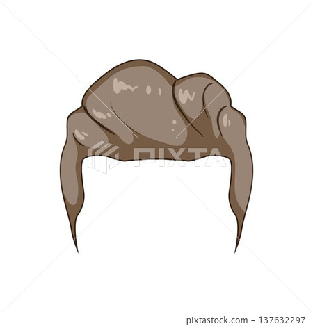 Male brown wig representing hair replacement solution Male brown wig representing hair replacement solution 137632297