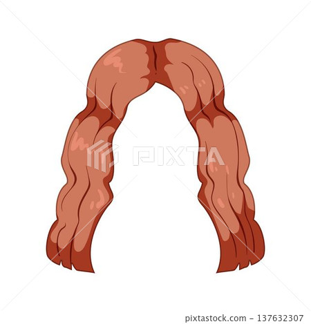 Female long wavy ginger hair wig style Female long wavy ginger hair wig style 137632307
