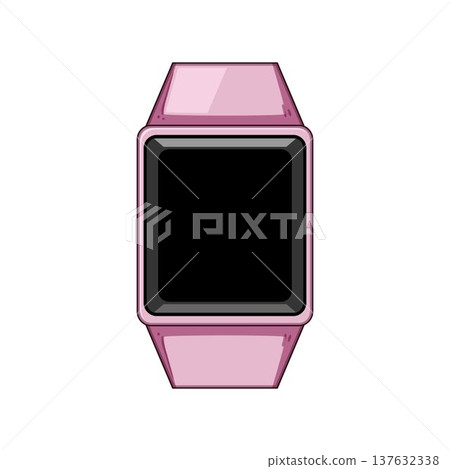 Pink digital smartwatch representing modern wearable technology Pink digital smartwatch representing modern wearable technology 137632338