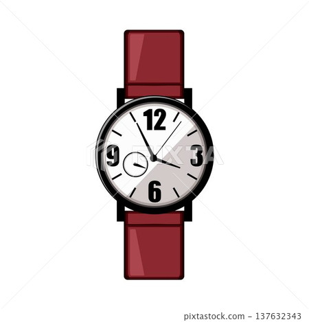 Wrist watch measuring time with a sub dial Wrist watch measuring time with a sub dial 137632343