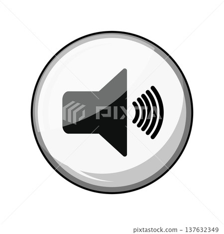 Speaker icon button controlling audio volume Speaker icon button controlling audio volume 137632349