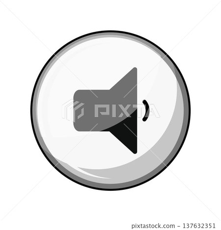 Volume button icon symbolising audio sound settings Volume button icon symbolising audio sound settings 137632351
