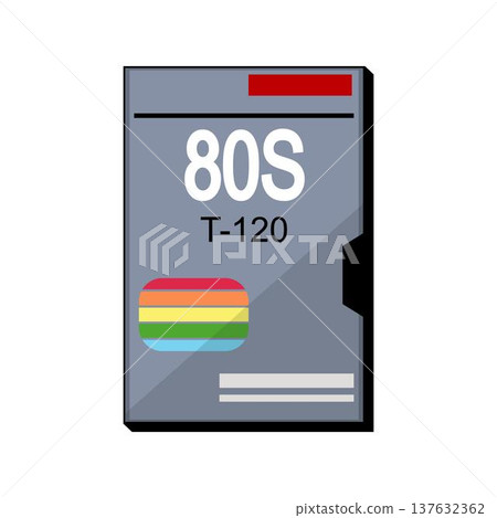 Vhs tape representing 80s retro video entertainment 137632362