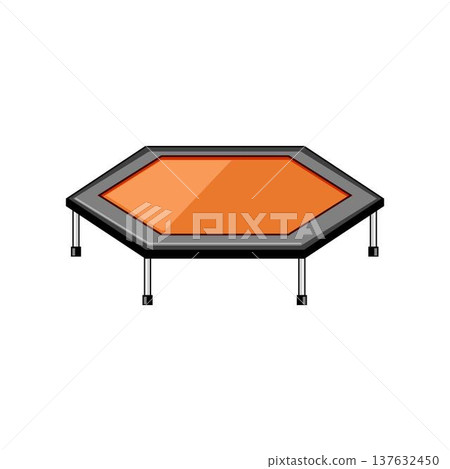 Hexagonal mini trampoline for home fitness workouts 137632450