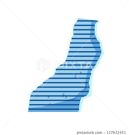 Abstract blue torn paper shape with stripes Abstract blue torn paper shape with stripes 137632451