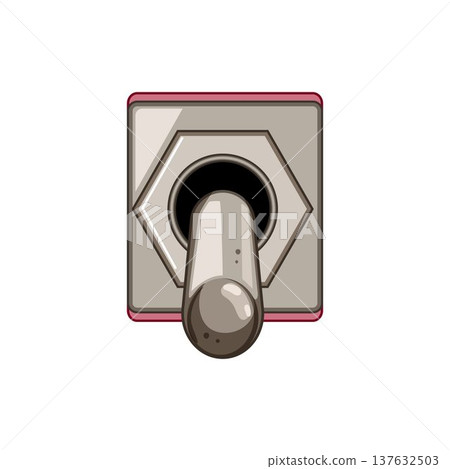 Toggle switch in off position illustration 137632503