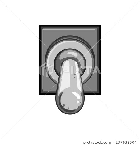 Toggle switch control button in down off position Toggle switch control button in down off position 137632504