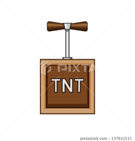 Tnt detonator box symbolizing danger and explosion 137632511