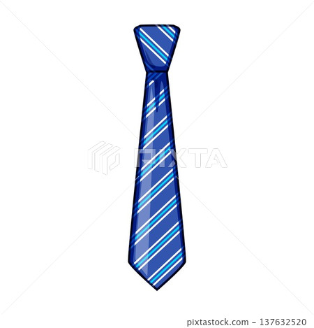 Blue striped necktie representing corporate business style Blue striped necktie representing corporate business style 137632520