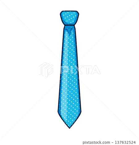 Blue polka dot necktie representing formal fashion and business style 137632524