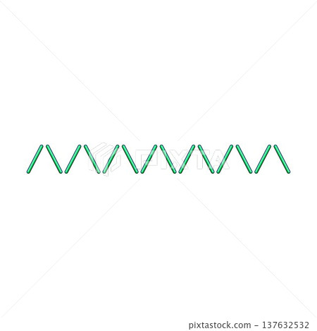 Green thread stitches digital pattern design element 137632532