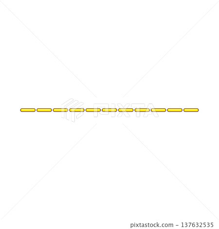 Yellow dashed line graphic illustrating stitches design Yellow dashed line graphic illustrating stitches design 137632535