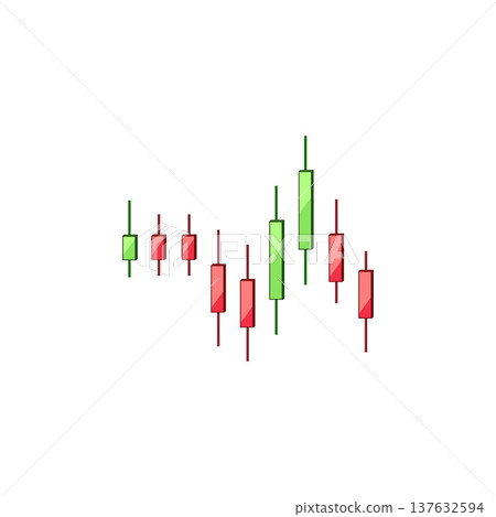 Stock market trading graph showing fluctuating prices Stock market trading graph showing fluctuating prices 137632594
