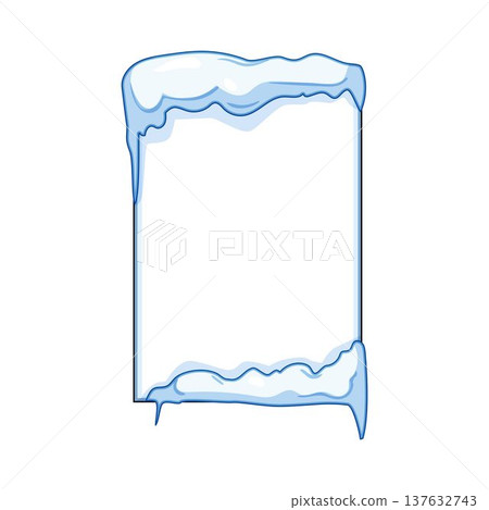 Winter snow and ice frame template for design 137632743