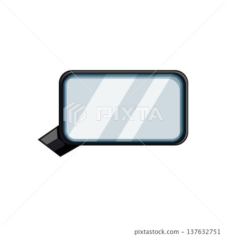 Car side mirror reflecting safety and driving concept 137632751