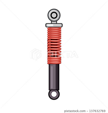 Shock absorber isolated part illustrating vehicle suspension system Shock absorber isolated part illustrating vehicle suspension system 137632769