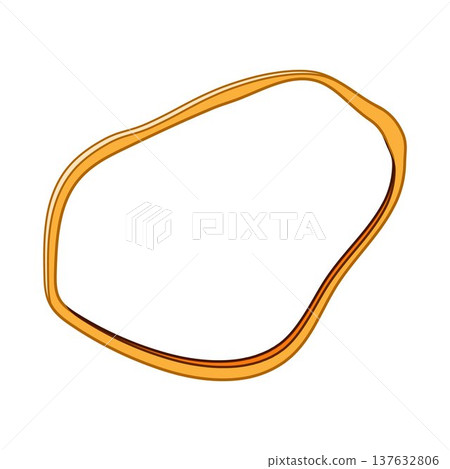Rubber band forming irregular shape on white background 137632806