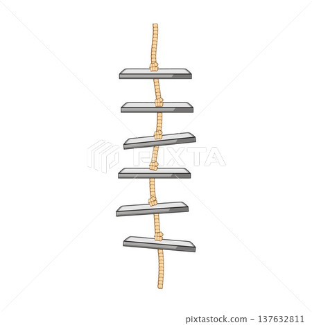 Rope ladder illustrating progress and challenge concepts 137632811