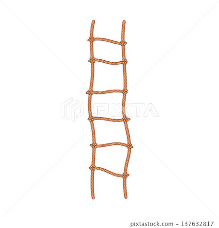 Rope ladder illustrating ascent, challenge, and opportunity concept Rope ladder illustrating ascent, challenge, and opportunity concept 137632817
