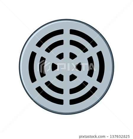 Round storm drain cover vector icon design 137632825