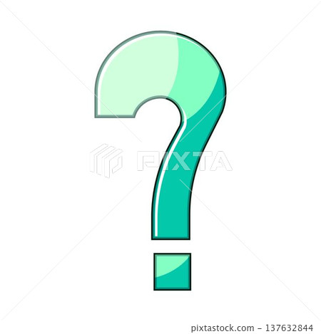 Question mark symbol icon representing confusion and problem 137632844