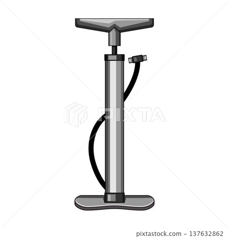 Bicycle floor pump icon for inflating tires 137632862