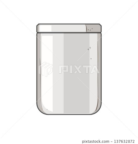 Protein powder jar packaging design illustration 137632872