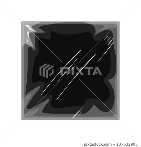 Blank vinyl record album cover in clear plastic wrap 137632903