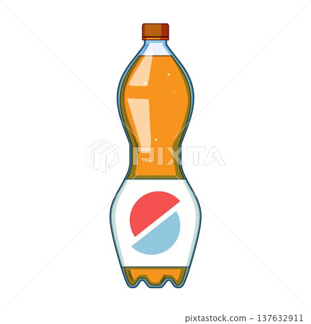 Plastic soda bottle containing refreshing carbonated drink Plastic soda bottle containing refreshing carbonated drink 137632911