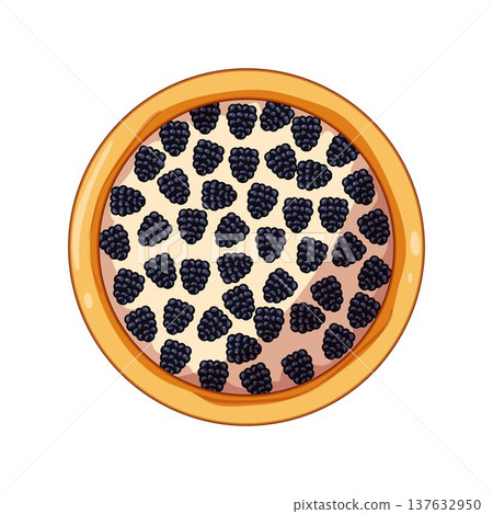 Blackberry pie with fresh fruit dessert top view Blackberry pie with fresh fruit dessert top view 137632950